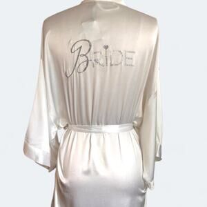 Victoria's Secret "I Do" Satin Bridal Robe One Size